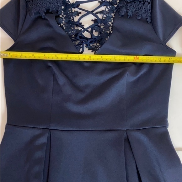 B. Darlin Navy Dress with Lace Size ⅞ - Picture 6 of 7